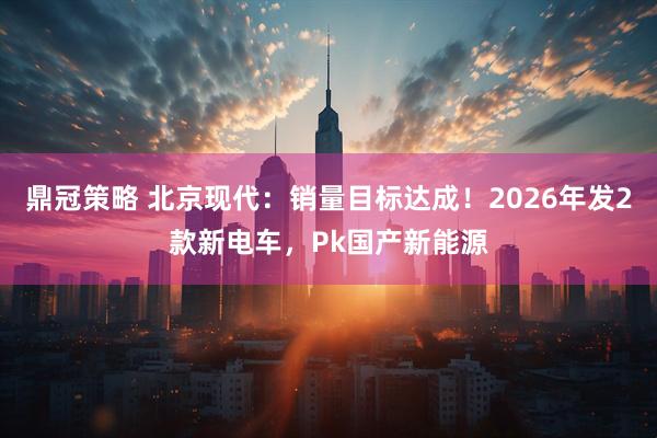 鼎冠策略 北京现代：销量目标达成！2026年发2款新电车，Pk国产新能源